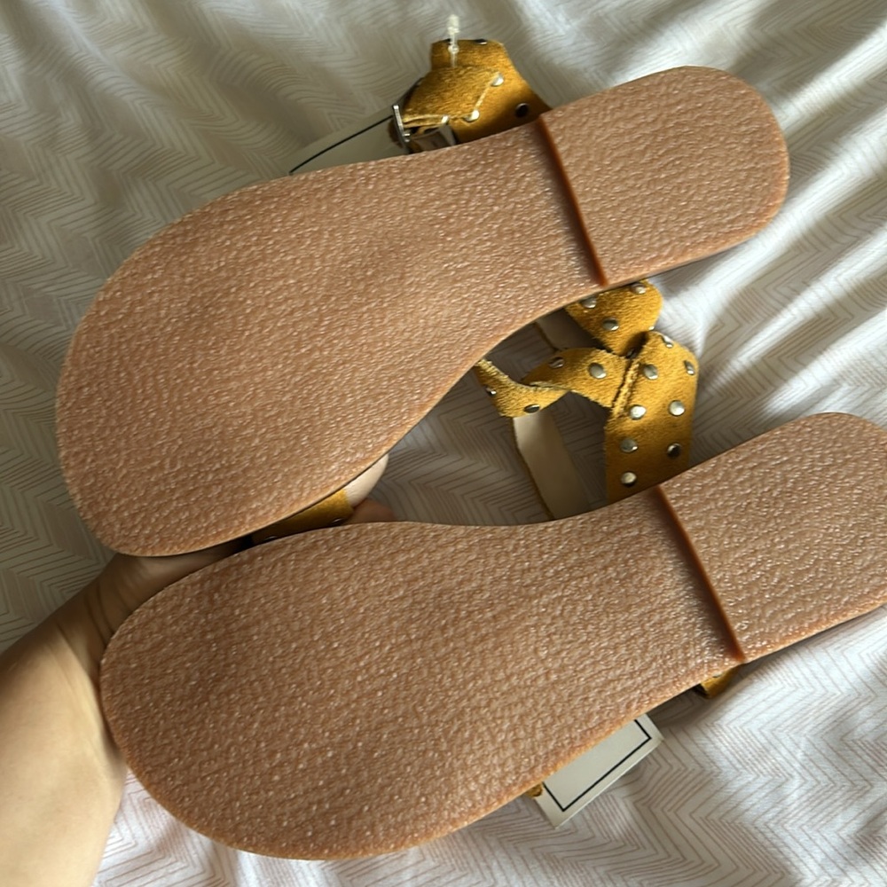 Simply Be Yellow Suede Studded Sandals - 6.5 NWT - Picture 5 of 5